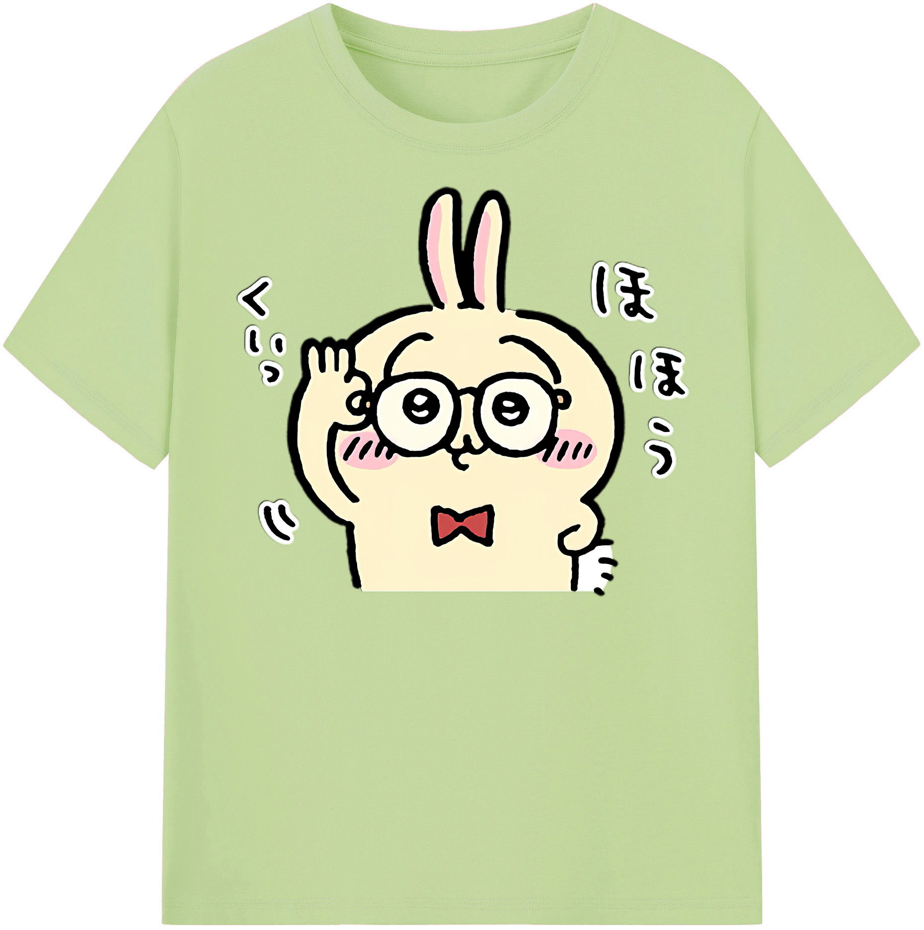 （画像用） ちいかわ うさぎ Chii-kawa usagi 綿100％半袖Tシャツ（フロントプリント）